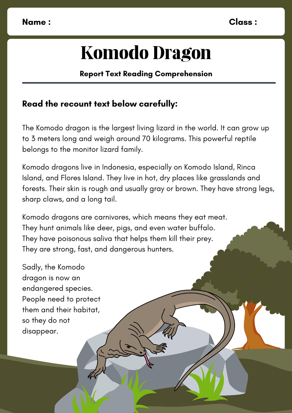 English - Läsförståelse - Årskurs 6 - 9