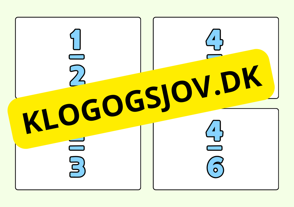 Brøklegen – matematikleg med kort