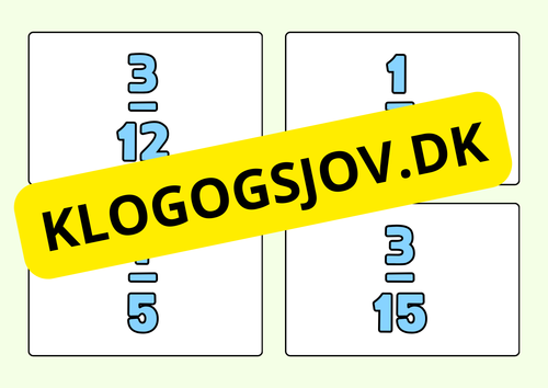 Brøklegen – matematikleg med kort