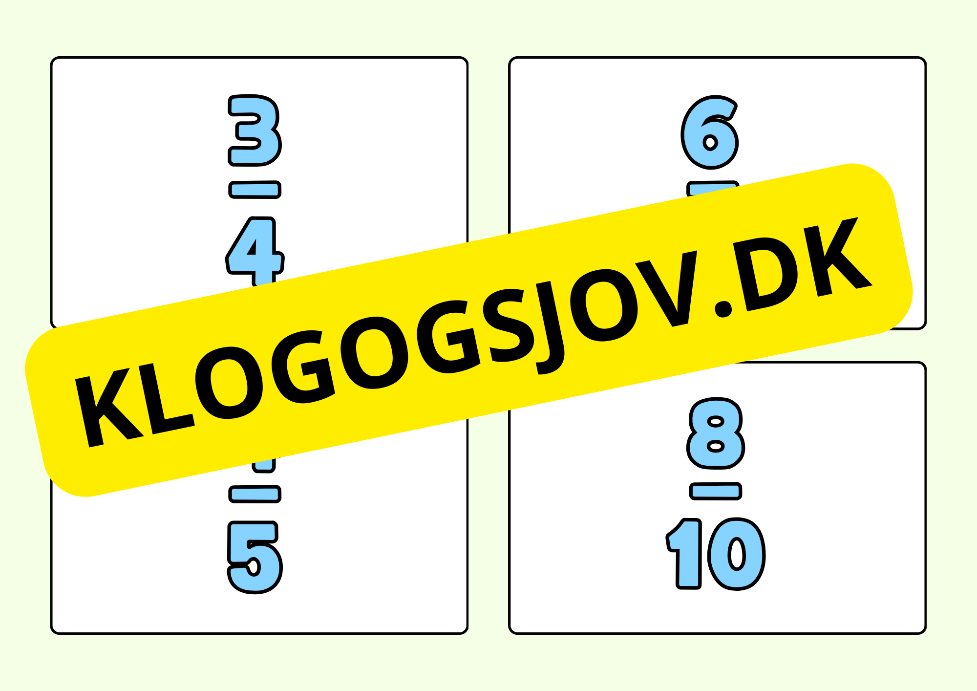 Brøklegen – matematikleg med kort