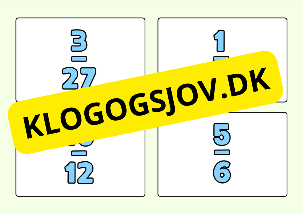 Brøklegen – matematikleg med kort