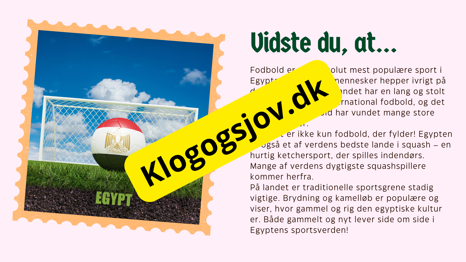 Egypten 4 - 6 klasse + spørgsmål