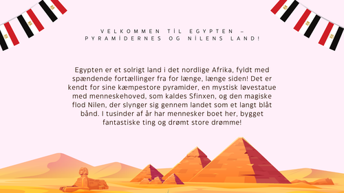 Egypten 4 - 6 klasse + spørgsmål