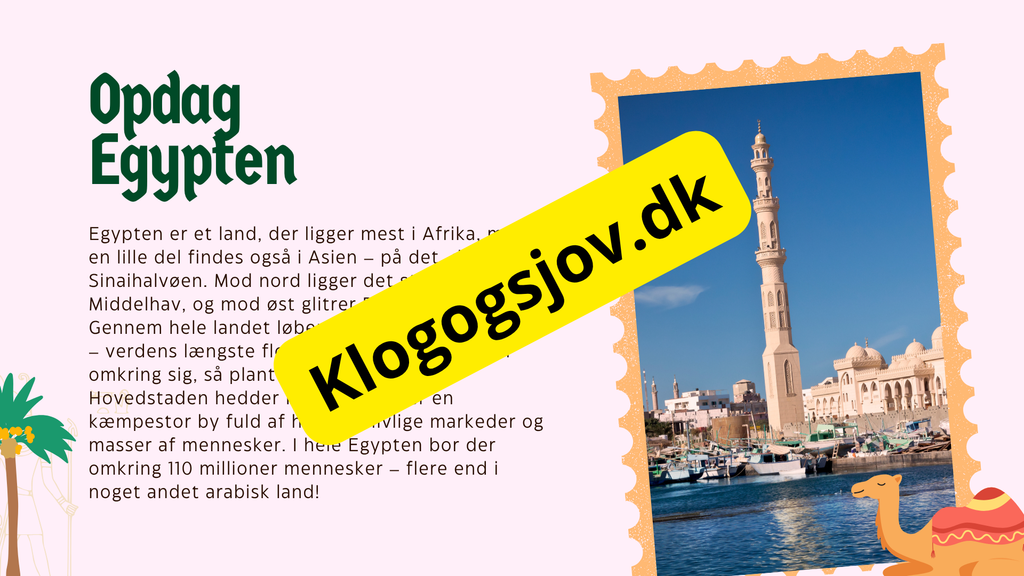 Egypten 4 - 6 klasse + spørgsmål