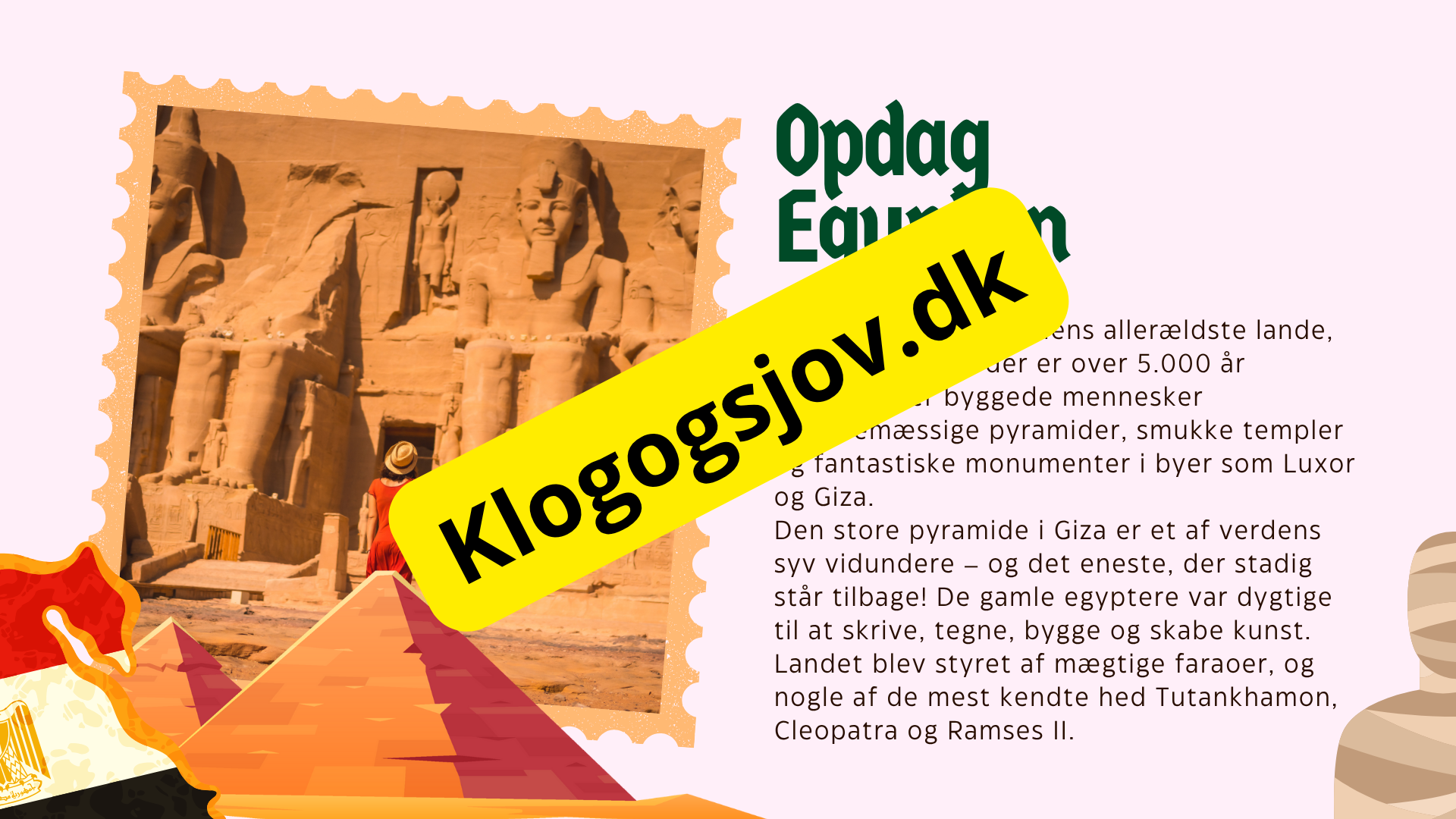 Egypten 4 - 6 klasse + spørgsmål