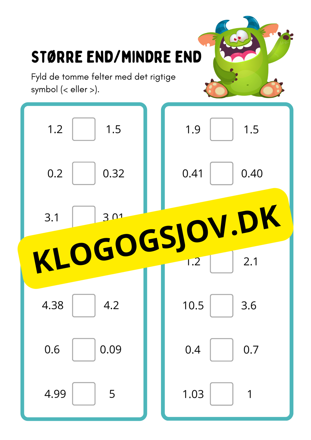Brøker og decimaltal – 4.–5. klasse