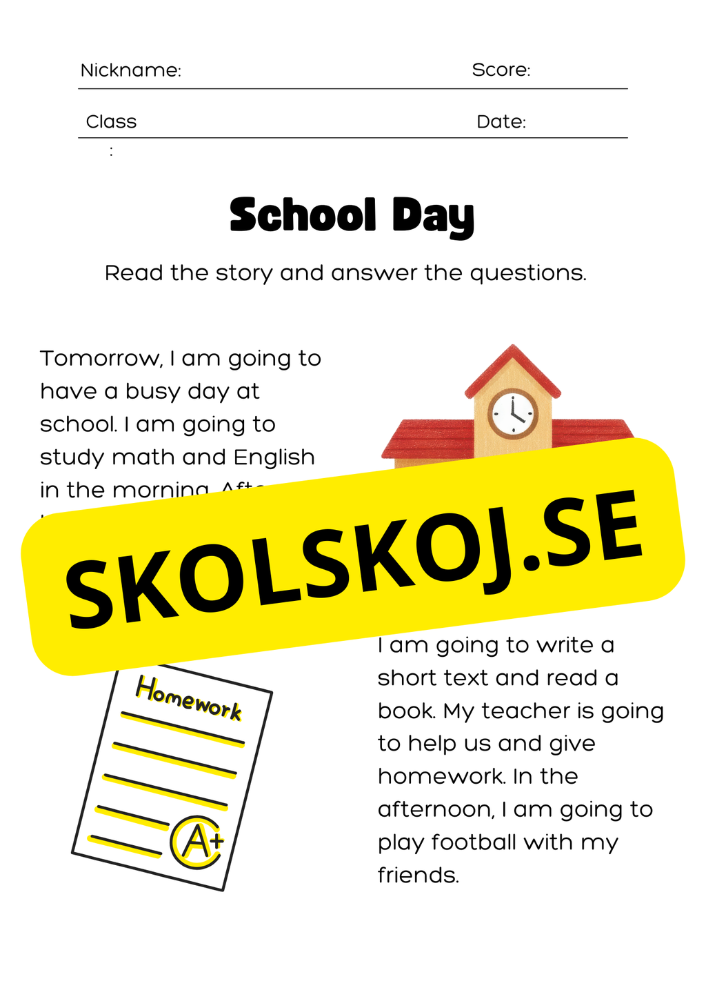 English - Reading Comprehension