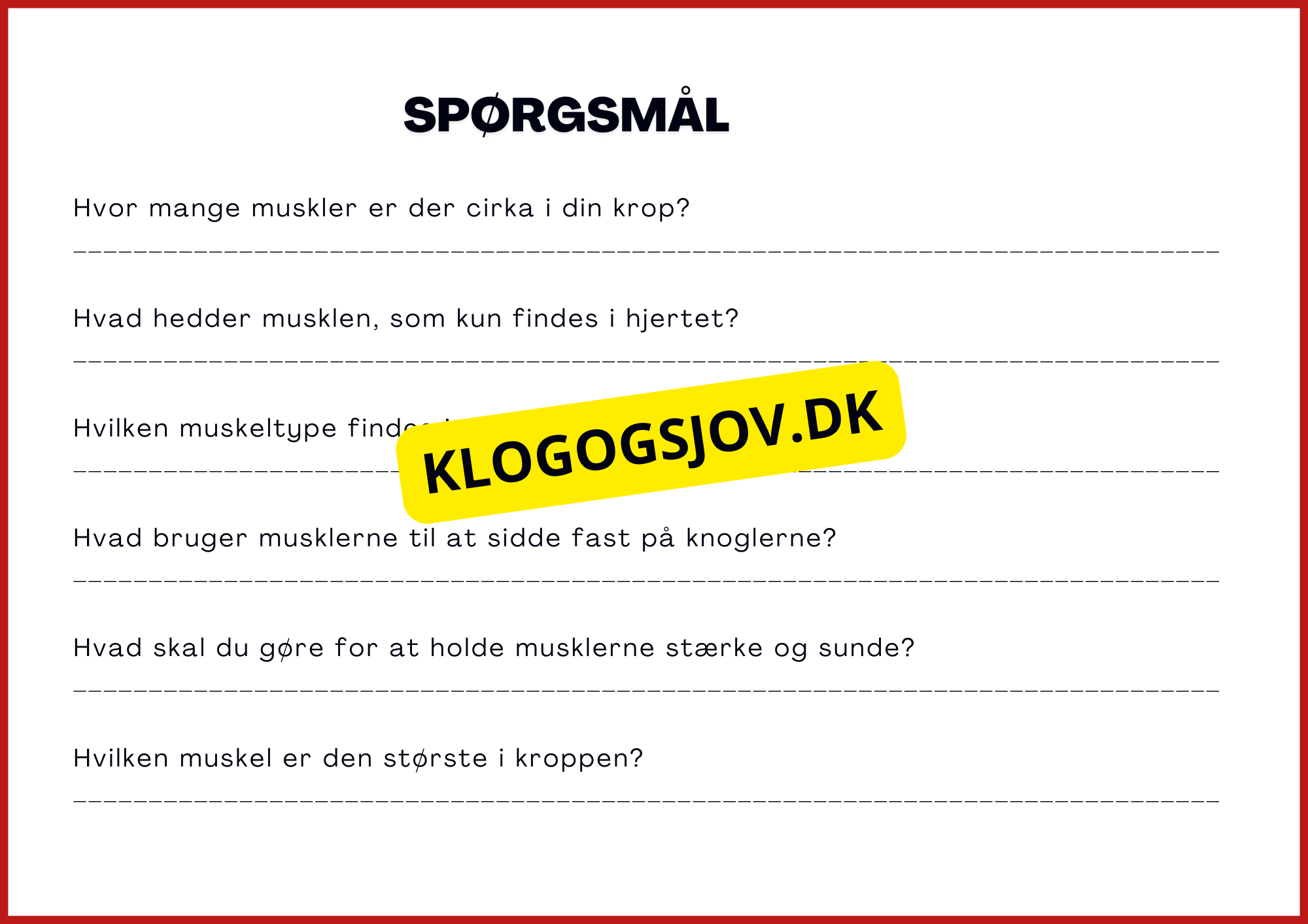 Muskelsystemet - 7.–9. klass