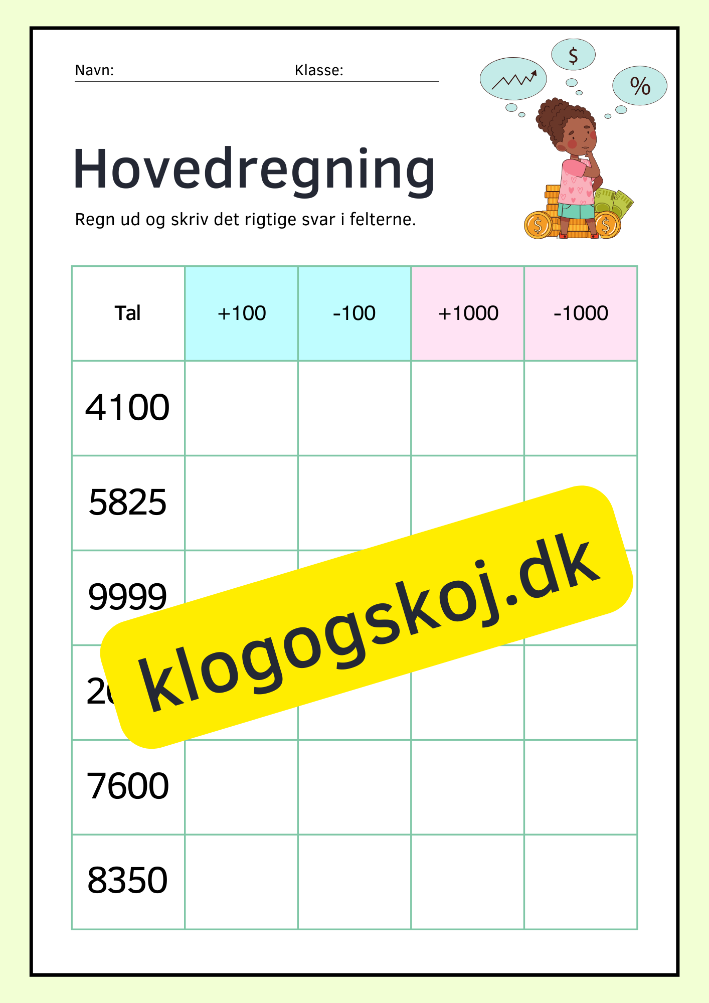 Hovedregning -Hæfte