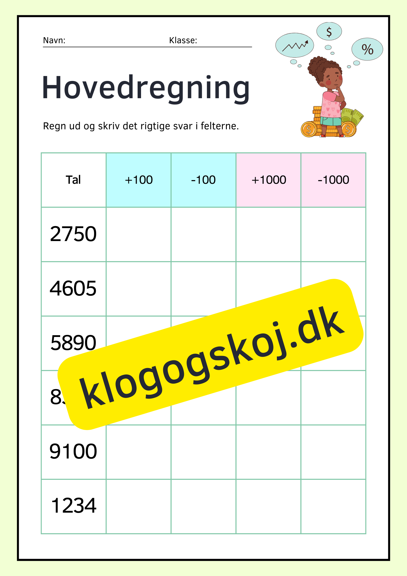 Hovedregning -Hæfte