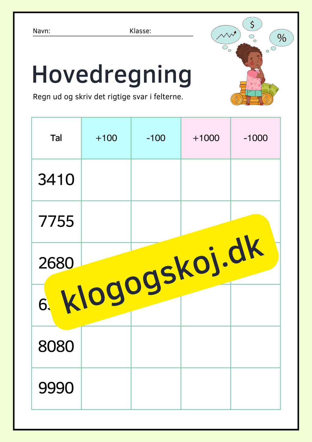 Hovedregning -Hæfte