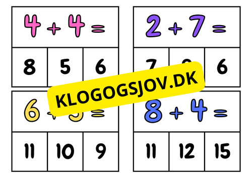 Additionskort og klemmer