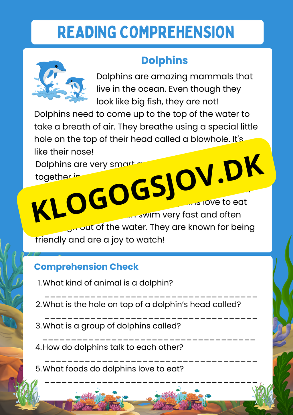 Læseforståelse – 5.–6. klasse – Engelsk