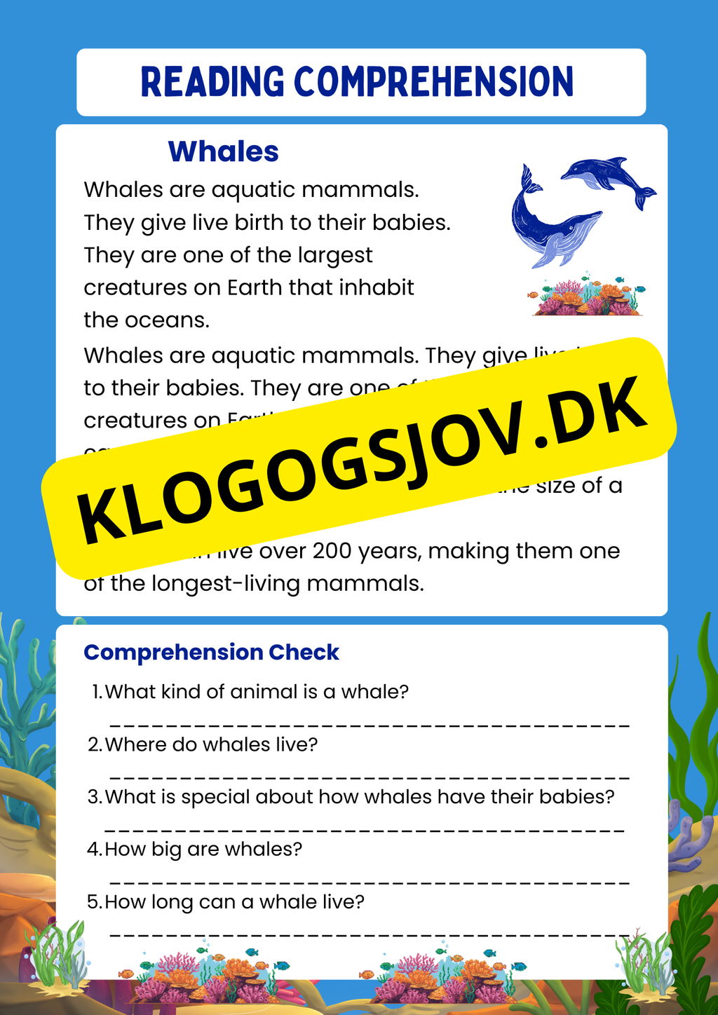 Læseforståelse – 5.–6. klasse – Engelsk