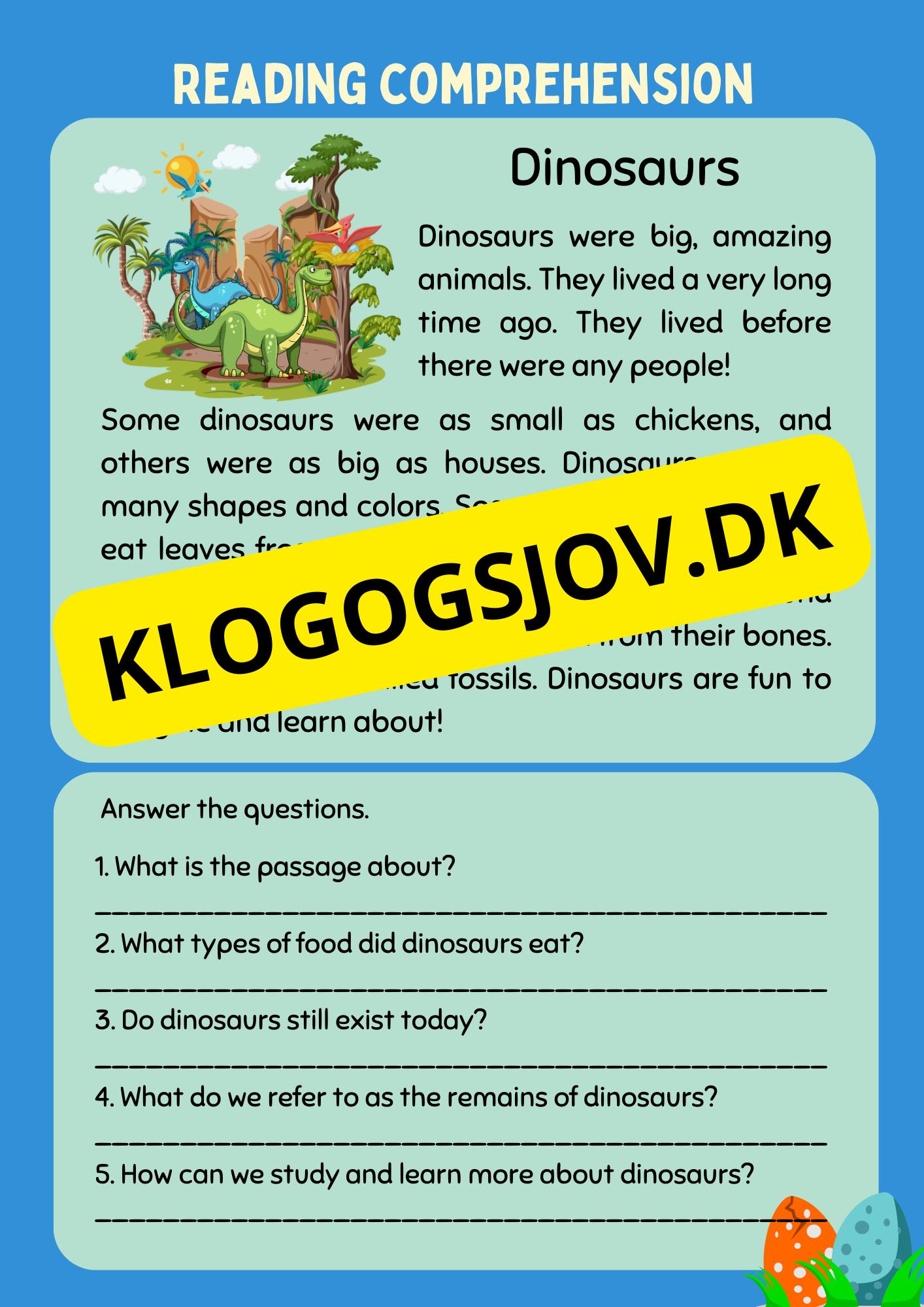 Læseforståelse – 5.–6. klasse – Engelsk