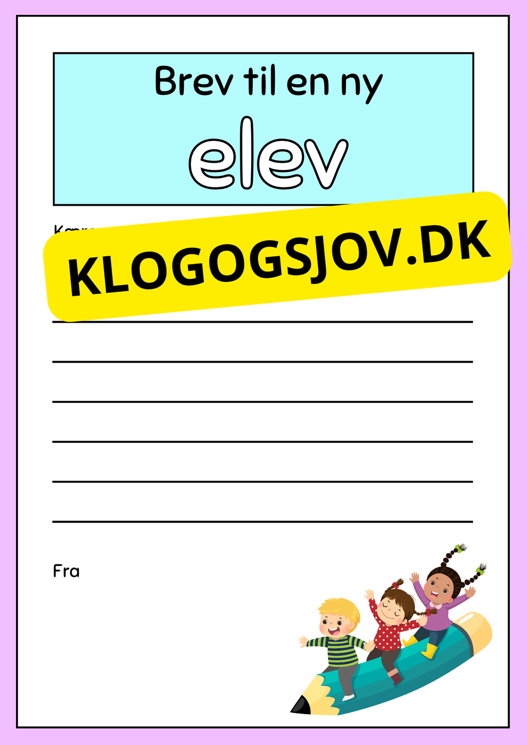 Skriv et brev – 2.–3. klasse