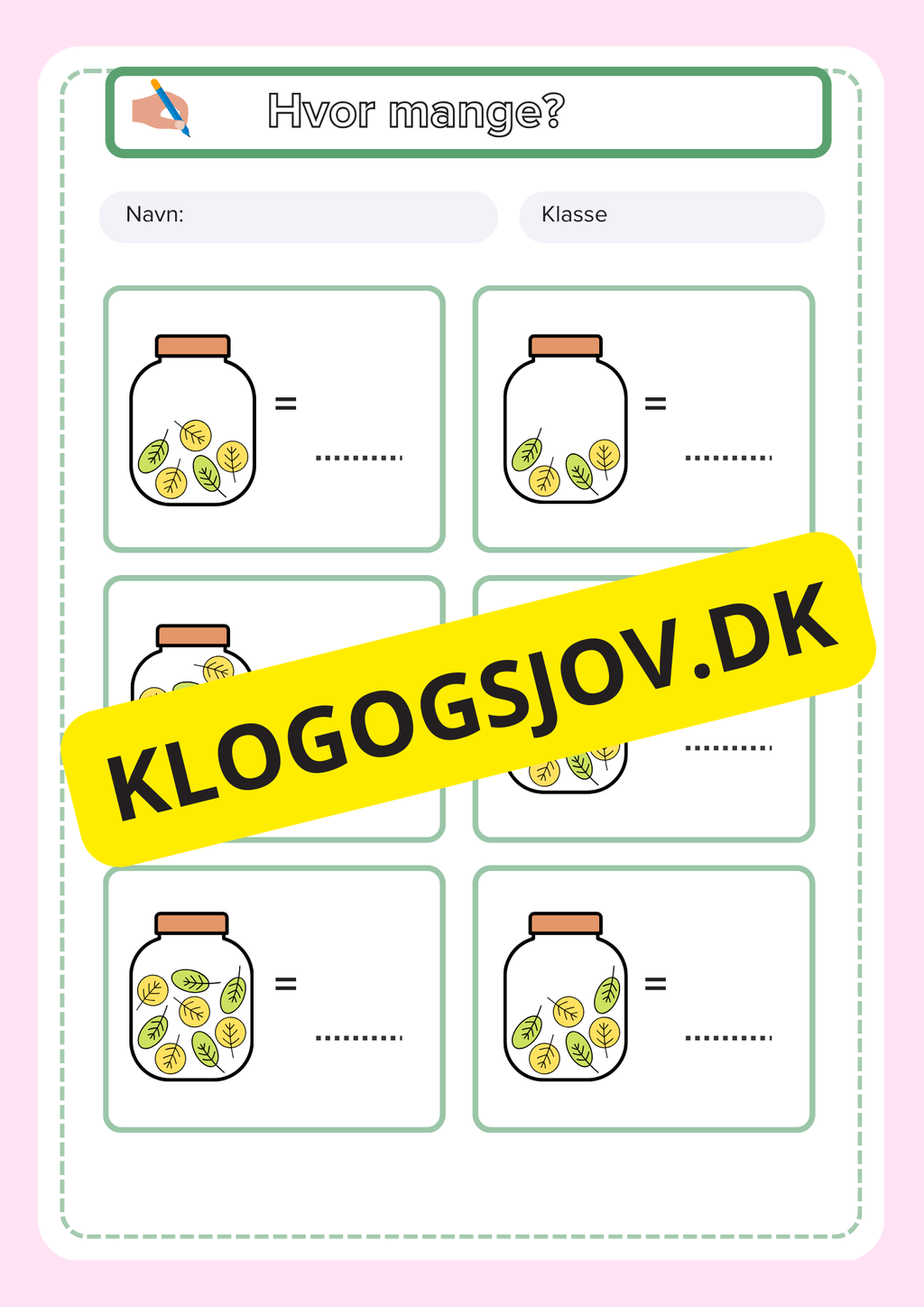 Hvor mange – Børnehaveklasse – 1. klasse