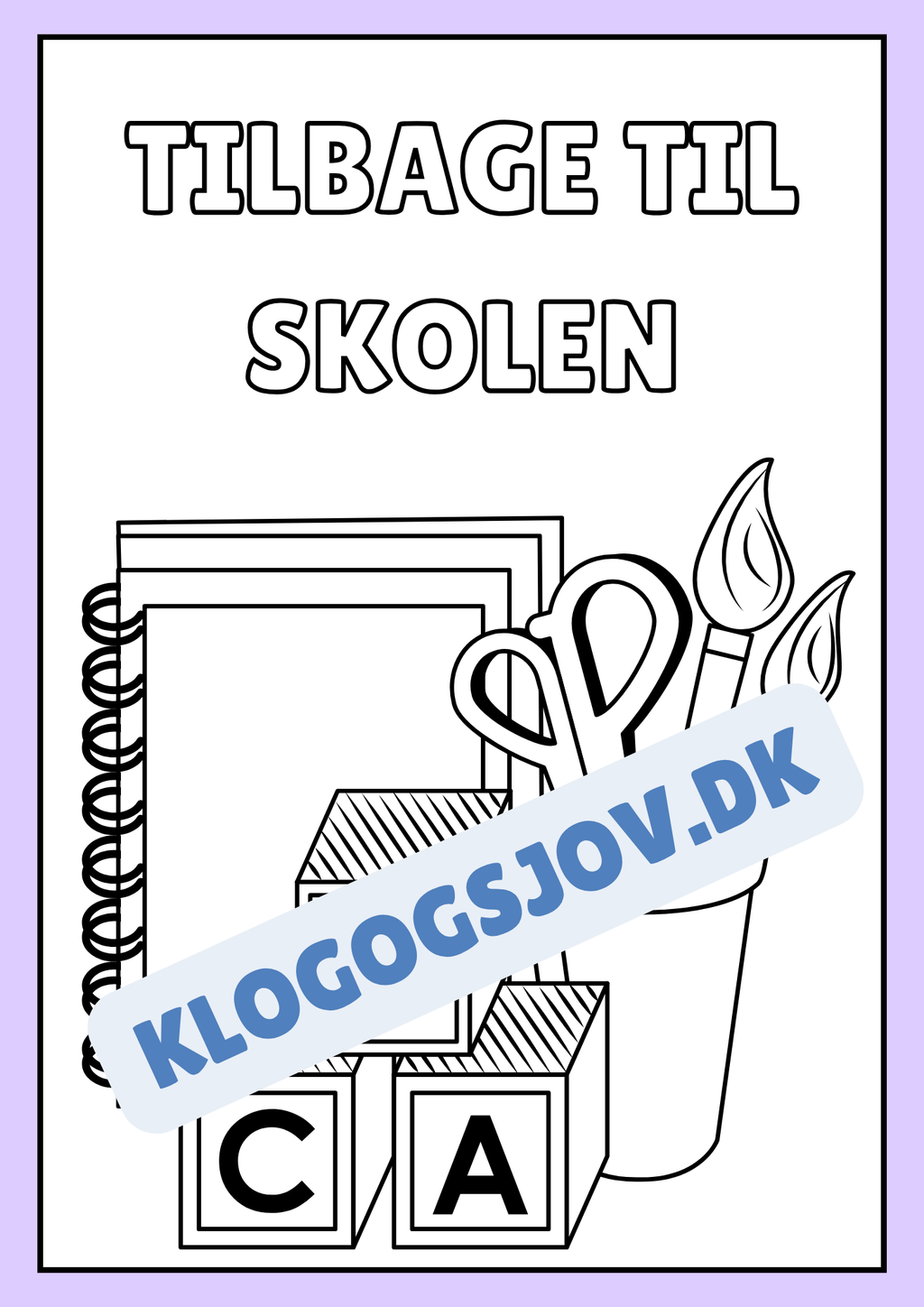 Tilbage til skolen - hæfte- Back to school