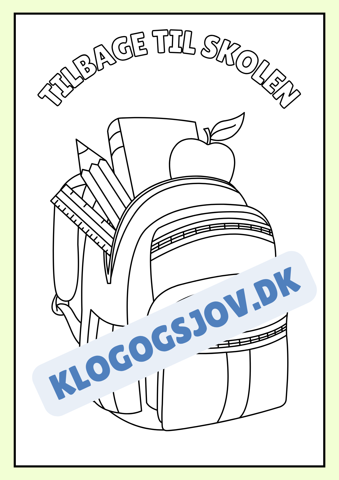 Tilbage til skolen - hæfte- Back to school